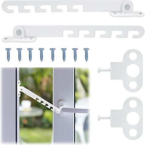 [MAI UTILIZZATO]  2 pezzi limitatore di apertura per finestra a battente, blocco di sicurezza per bambini, blocco anti-pizzicamento, limitatore di apertura per finestra, limitatore di apertura per fin