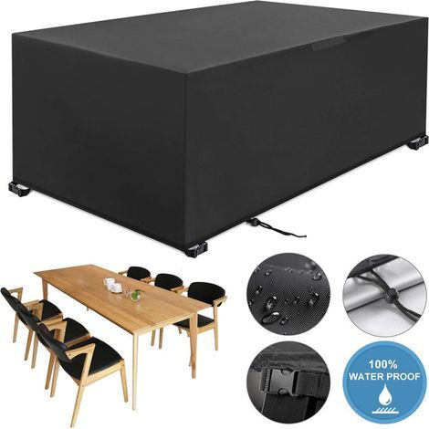 Housse Salon de Jardin 210D Oxford 242 162 100cm Housse de Protection Salon de Jardin Housse Table Jardin Bâche Salon de Jardin Imperméable Résistant à la Vent Pluie UV Déchirure (1/5)