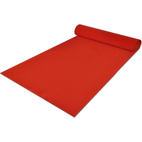 vidaXL Tappeto Rosso 1 x 10 m Poliestere
