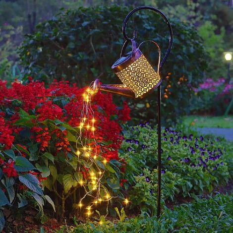 Arrosoir solaire avec 60 lumières LED, lampes solaires pour extérieur, lampe solaire de jardin étanche IP65, lampes solaires pour extérieur (1/5)