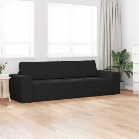 4106717 Canapé-Lit 200cm Noir tissu (1/5)