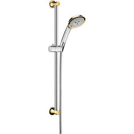 Set Raindance 100 AIR 3jet/ Unica'0,65 avec antidérapantpect chroméé/or