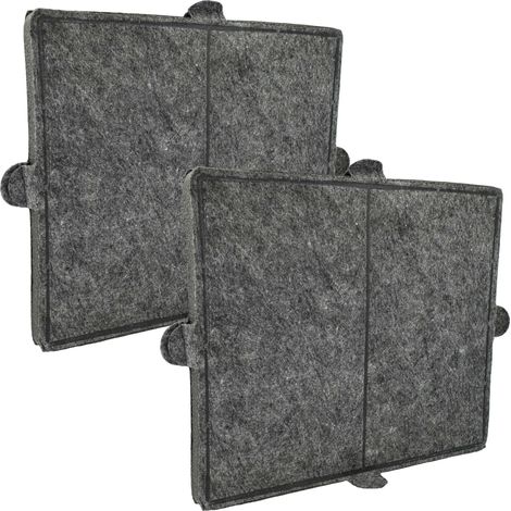 vhbw 2x Filtres à charbon actif compatible avec Miele DA 439, DA 439 EXT, DA 4298 W C, DA 429-6 C, DA 4298 W, DA 429-4 / TITAN hotte aspirante