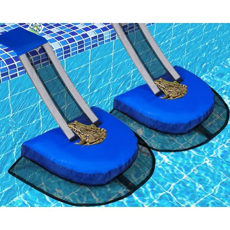 Rampa de escape para animales de piscina - Frog-Saver-Log - para 2 piscinas, dispositivo de rescate de fauna silvestre, rampa duradera para piscinas que se instala sobre el suelo, previene ahogamiento (1/5)