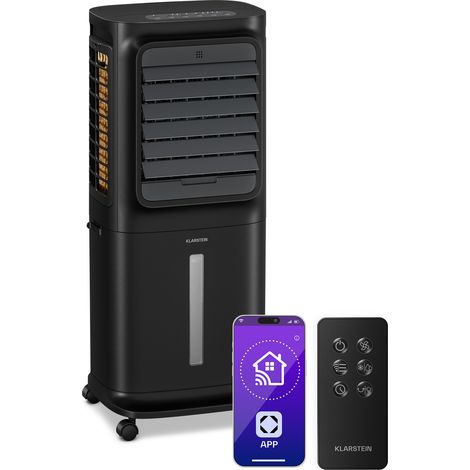 Klarstein Breezcube - Raffrescatore evaporativo smart 340 m³/ora 10 l 30 m² 3 modalità 50 W