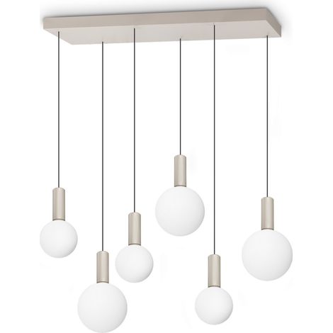 Ideal Lux ODEON Suspension de bar blanche 6 LED 5500 lm 3000 K (1/2)