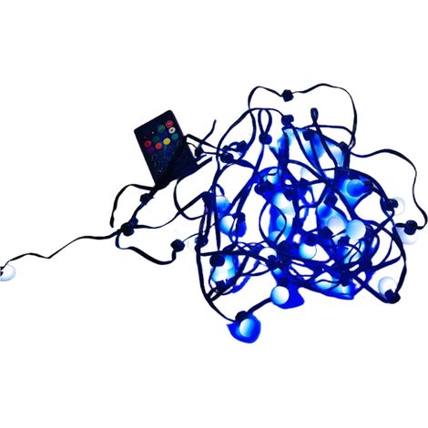 10 Meter lange Lichterkette mit 50 Perlen, IP65 wasserdicht, App-Fernbedienung, Musiksynchronisation, RGB-Terrassenbeleuchtung für Weihnachtsdekoration im Freien (1/5)