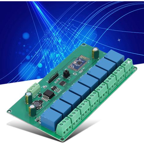 Module relais Bluetooth à huit canaux alimenté en 5 V/7-28 V, interrupteur de commande à distance via application mobile pour maison connectée IoT (1/5)