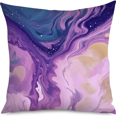 Housse de Coussin Décoratif Effet Marbre Salon (1/5)