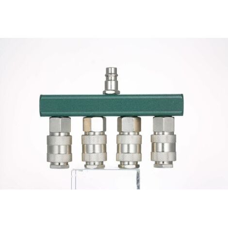 Conector rápido de 4 vías, rosca NPT de 1/4", acoplamiento de manguera de aire, conectores neumáticos, (1/5)