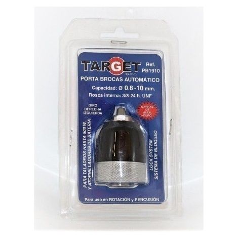 Portabrocas Taladro Automatico 1,5-10 Mm 3/8-24H Hasta 500W Target