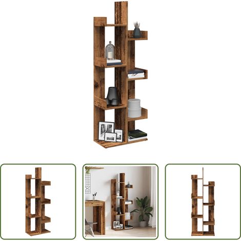 Bücherregal Altholz - Bücherregal Altholz-Optik 48x25,5x140 cm Holzwerkstoff (1/5)