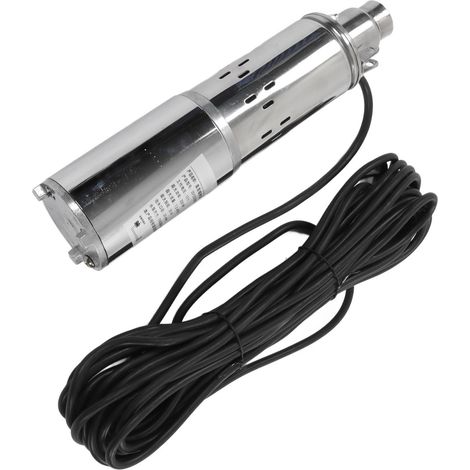 Pompe solaire submersible pour puits profonds 3SYDC12V/S1.2-30, pompe d'irrigation 12 V CC 220 W, hauteur de refoulement de 30 m, moteur tout cuivre, pompe à vis CC à balais (1/5)