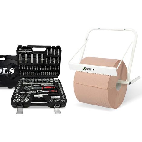 Coffret Kit Outils 108 pcs BM TOOLS Clé à Cliquet Douille Acier Vanadium Douilles, Mécanicien, Garagiste, Distributeur de papier (1/5)