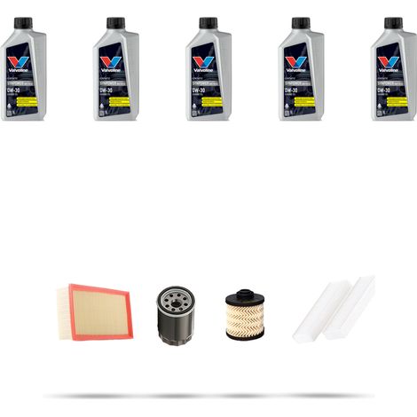 Kit tagliando 4 FILTRI e 5L OLIO compatibile con Peugeot 3008 II 2.0 BluHDI 110kw Dal 2016 (1/5)