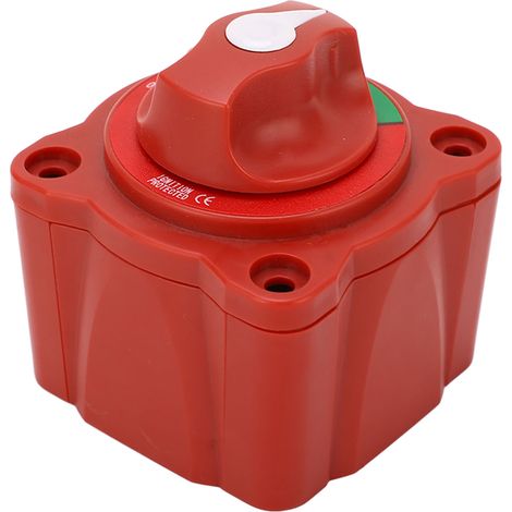 Interrupteur batterie marine 300A DC48V coupure unipolaire avec bouton ignifuge, interrupteur à clé pour bateau, résistant au feu, circuit unique. (1/5)