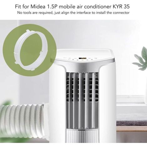 Coupleur de tuyau d'échappement portable pour climatiseur 17 cm – Connecteur ABS pour Midea 1.5P KYR 35 – Installation facile sans outil