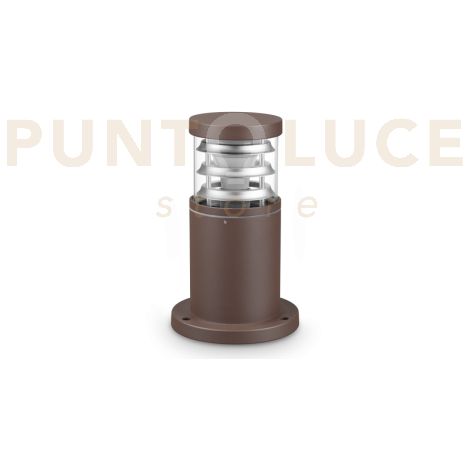 TRONCO PALETTO 1 LUCE ATTACCO E27 H.25CM IP65 COFFEE