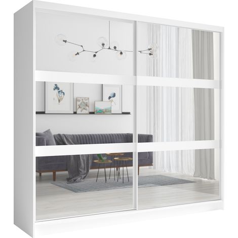 Schwebetürenschrank in weiß FAIDO-166 (1/4)