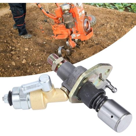 Pompe à Injection de Carburant Haute Performance avec Solénoïde pour le Cultivateur Miniature Moteur Refroidi - Type B, Aluminium, Installation, Accessoire de Remplacement (Un type) (1/4)