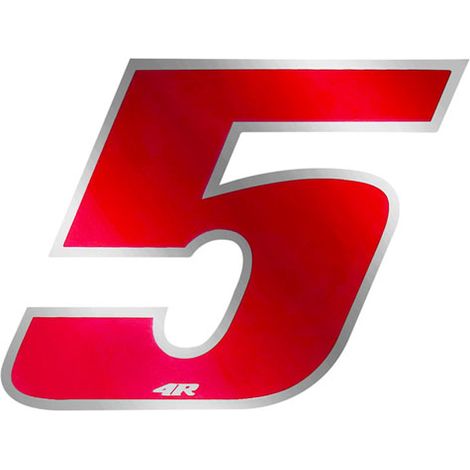Numeri Gara Anodizzati 65 x 85 mm - Numeri: 5 - Colore: ROSSO