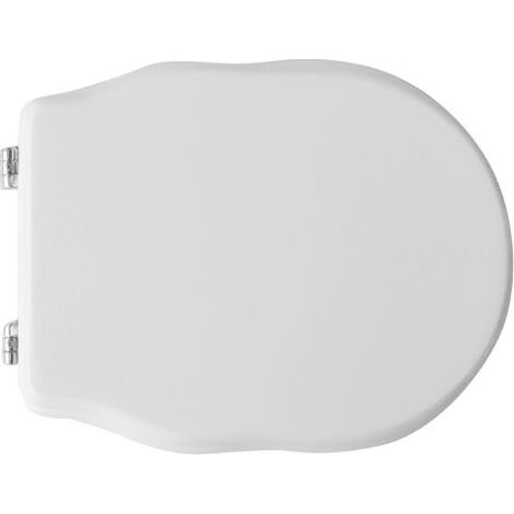 Abattant WC pour WC Althea Royal 45,5-47x35,8 cm abattant WC blanc en fonte de bois en polyester avec charnie'res a' expansion re'glables