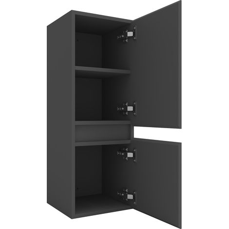 Midischrank Hängeschrank Soft-Close Badschrank Badezimmer Schrank Anthrazit Matt 83 cm (1/3)
