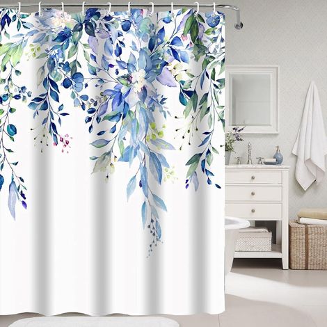 Duschvorhang 200x240cm wasserdicht H200 x B240 cm (1er Pack) Blau (1/5)