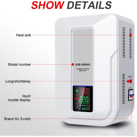 Stabilizzatore AVR di corrente alternata monofase con servomotore 10 kVA (1/2)
