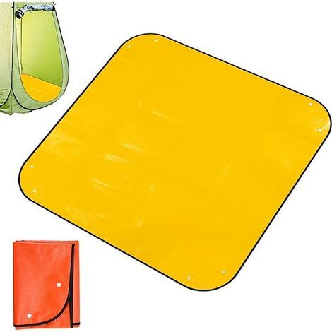 Tapis De Sol Pour Tente De Douche De Camping - 100 X 100 Cm - En PE Épais - Imperméable - Pour Camping Extérieur Rv Caravane (1/3)
