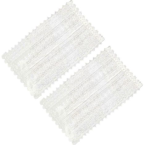 Set de table blanc style champêtre, lot de 2, décoration de Noël (1/5)