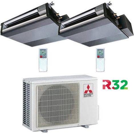 Climatiseur gainable Mitsubishi R32 SEZ-M DA Dual Split Inverter 9000 + 12000 BTU avec certification européenne MXZ-2F42VF Classe A+++/A++ (1/5)