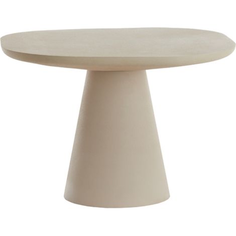 Light & Living Beistelltisch ABALA in mat creme Metall – 60x60x41