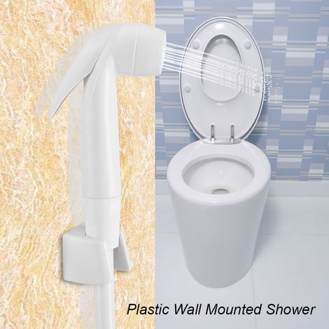 Handbrause-Set/Wand-Bidet-Set mit weißem Schlauch zur Windelwäsche und persönlichen Hygiene – Shattaf Multifunktions-Sprühgerät aus robustem Kunststoff (1/5)