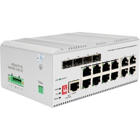 DIGITUS Switch 8 Port Gigabit L2 managed 4 SFP Uplink (1/3)