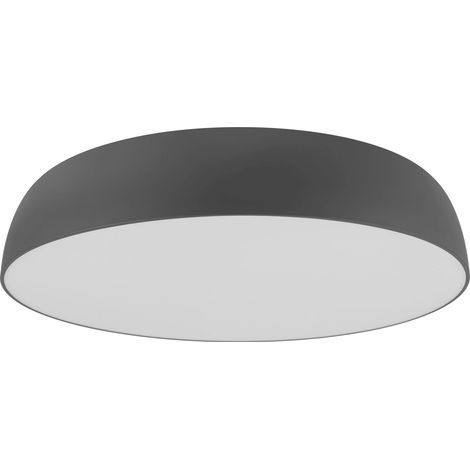 Deckenlampe rund D: 78 cm Grau Weiß Metall 10x E27 blendarm Deckenleuchte