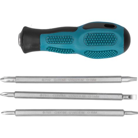 Lot de 3 embouts de tournevis cruciformes et plats à double tête, double usage, pour services industriels (1/5)