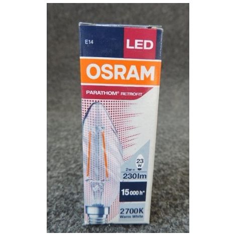 Ampoule LED filament 2W 2700K 230lm culot E14 Ø 35x99mm non-dimmable LED Retrofit OSRAM LEDVANCE 941793