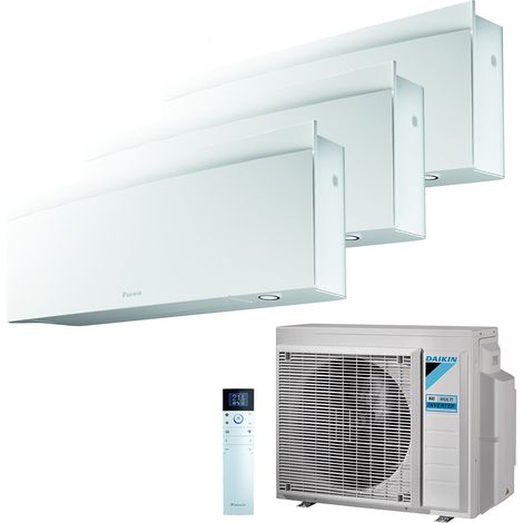 Climatizzatore Trial Split Reversibile Daikin Emura 3 A+++/A++ 12000+12000+12000 BTU Inverter Wi-Fi (3MXM68A + 3xFTXJ35AW)