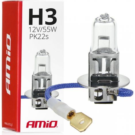 Lampadina alogena H3 12V 55W con filtro UV (E8) amio-01478 (1/3)