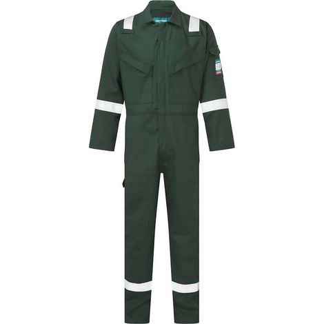 Tuta antincendio e antistatica 350g - XXXL - Verde - Portwest