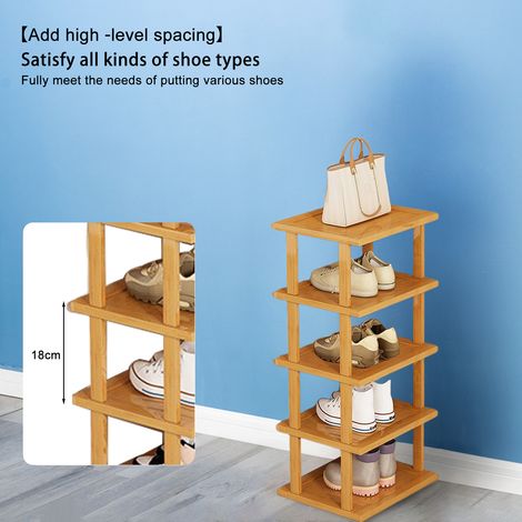 Schuhschränke & Schuhregale,5/7/8 Etagen vertikales Schuhregal, Holz schmales Schuhregal, kleiner Schuh-Organisator, platzsparendes Eck- Schuhregal, hoher Schuhturm, freistehendes Schuhregal für Eingan