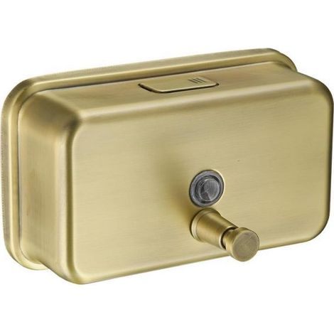 Household Wall Mounted Manual Brushed Gold Soap Dispenser Shampoo Shower Gel Soap Dispenser Hand Sanitizer Bottle (1/4)