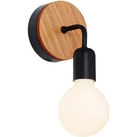 Lumière Murale Intérieure Métal Pivotantmurale En Bois Rustiquede 1 Flamme Pour Salle Den Chambre À Coucher (1/5)