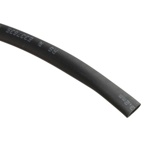 Gaine thermorétractable RS PRO, Dia. 3.2mm Noir rétreint 2:1, 10m (1/3)