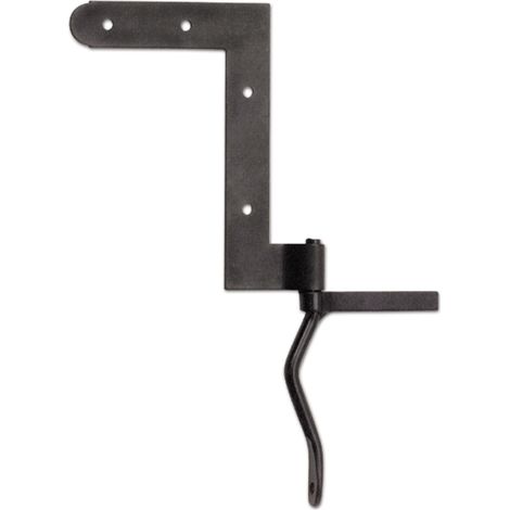 Steyrisches Fensterwinkelband, Schenkel 80 x 110 mm, Eisen verzinkt geschwärzt (1/2)