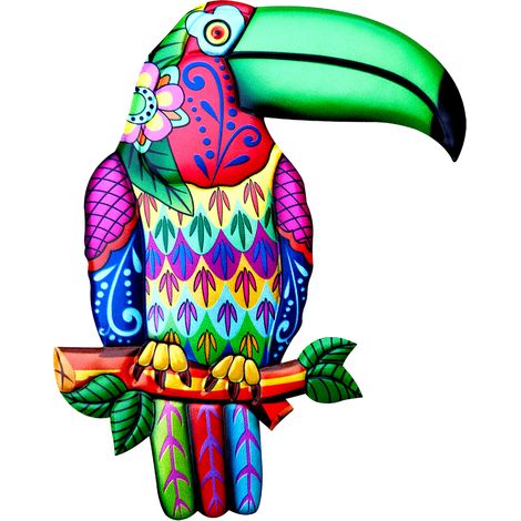 Hornbill - Metal Wall Decoration - Indoor Outdoor Use - Handcut Design - Fade Resistant Coating - 1 Piece (1/5)