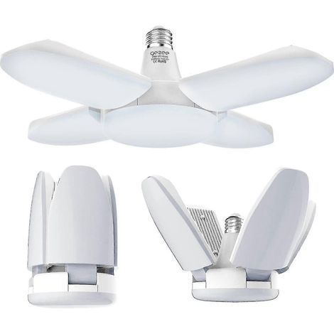 Éclairage LED pour garage, 60 W, culot E27, 6 500 K, 6 000 lm, lampe d'atelier, plafonnier LED pour garage, grenier, atelier, sous-sol, salle de sport, cuisine (1/5)