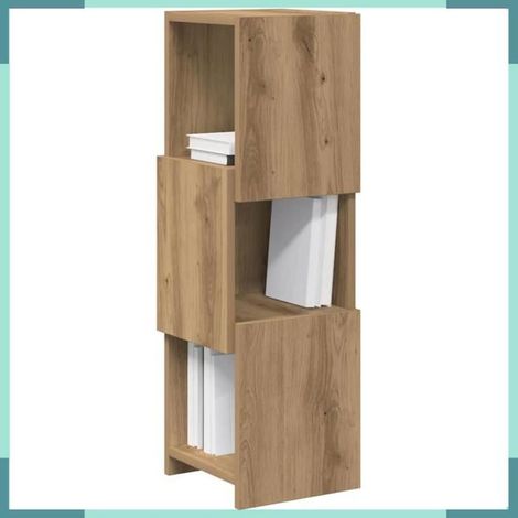 889820 Meuble d'angle Chêne artisanal 25,5x25x80cm Bois d'ingénierie (1/5)