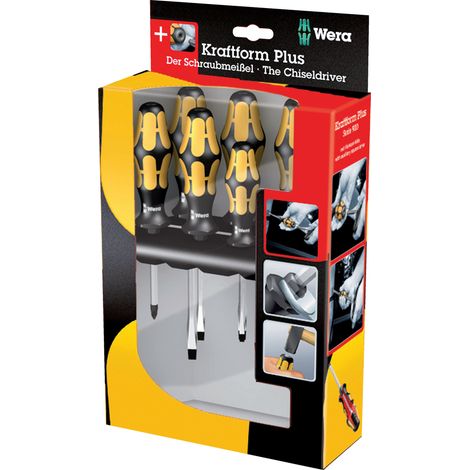 WERA Schraubmeissel-Set 6tlg. Schl./PH mit4kt.